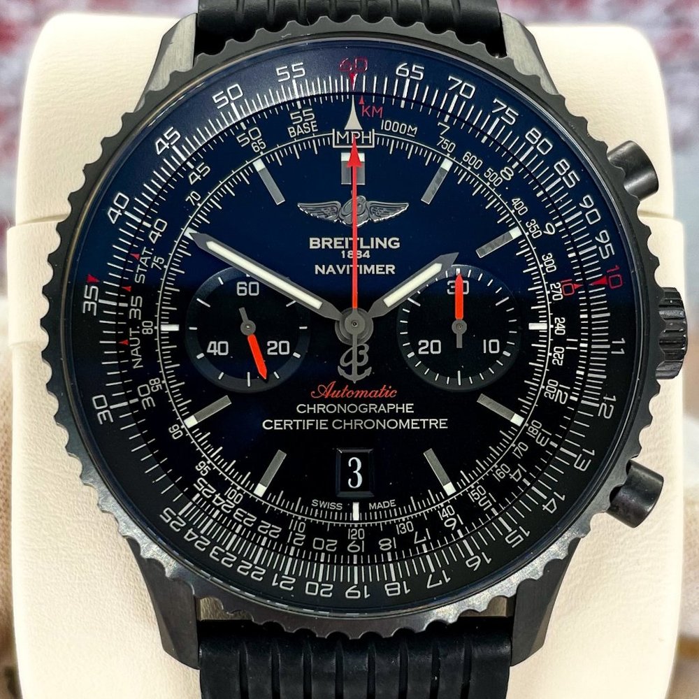 Breitling Navitimer Chronograph B01 Limited Edition Black Steel - 46mm – MB0128